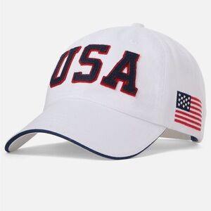 Ralph Lauren White Team USA Cap Official Olympic Merch (Paris 2024)
